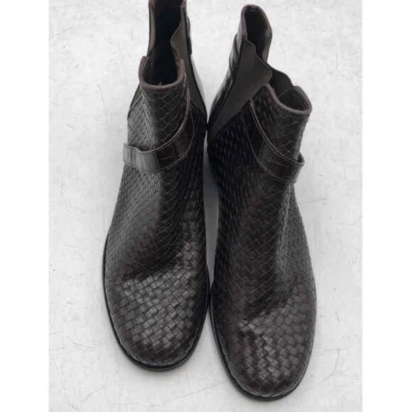 Brighton Women's Woven Leather Ankle Boots Brown Size 7.5M New Without Box - Picture 3 of 7